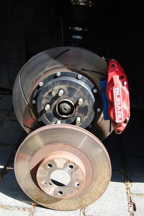 Standard disk is woeful on a tuned WRX .  IMHO the first modification everyone should do is to uprate in direction Sti Brembo or larger disks