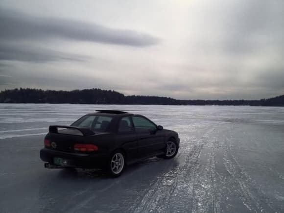 Break time during ice-racing with my SSR's mounted with 1000- stud tires