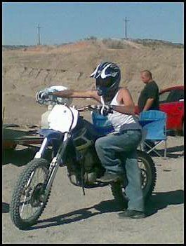 my yzf and my nephew tryin her out