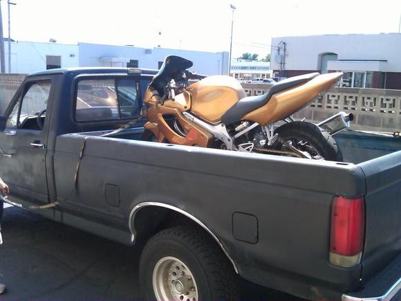 First outing right after i bought it. Luckily the last asshole didn't torque the spark plug properly casing me to loose a cylinder 100 miles out without tools.