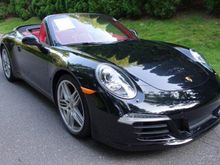 For Sale- 2013 Porsche 911 Carrera S Cabriolet, Black on Carrera Red, 3,873 Miles, RWD, PDK, 3.8L H6, Sport Chrono Package, Sport Exhausts System 

Price- 114,900.00