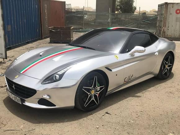 Pretty unique Ferrari California T spotted in Kuwait.