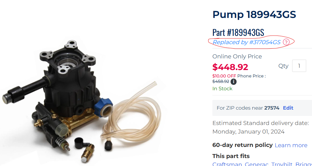 Generac Pressure Washer Pump Repair