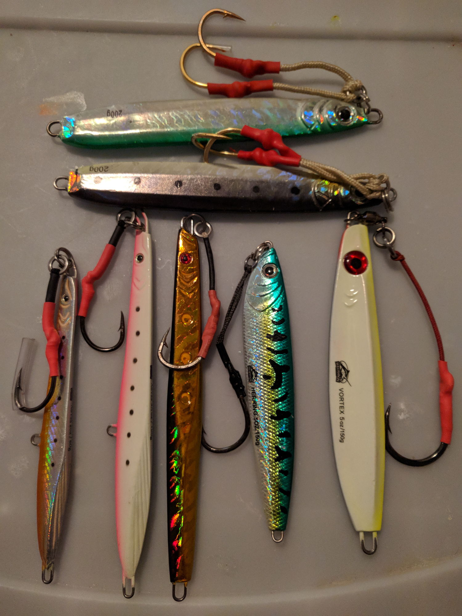 Lot of 7 vertical jigs- SOLD - The Hull Truth - Boating and Fishing Forum