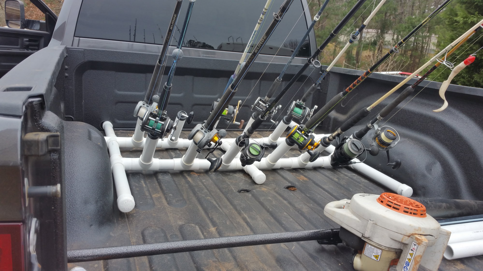 How to make a DIY rail mount fishing rod holder 