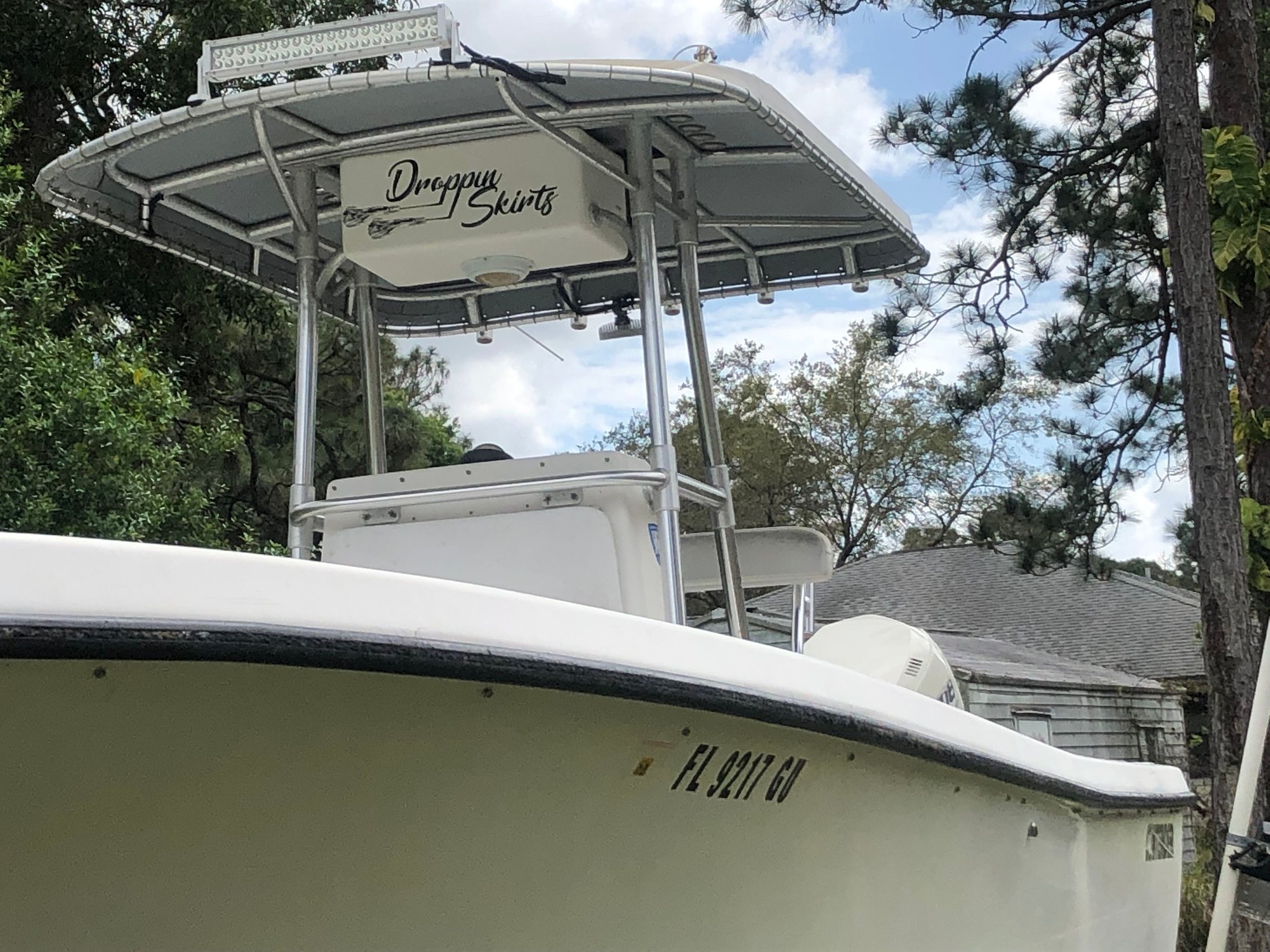 boat t top light bar