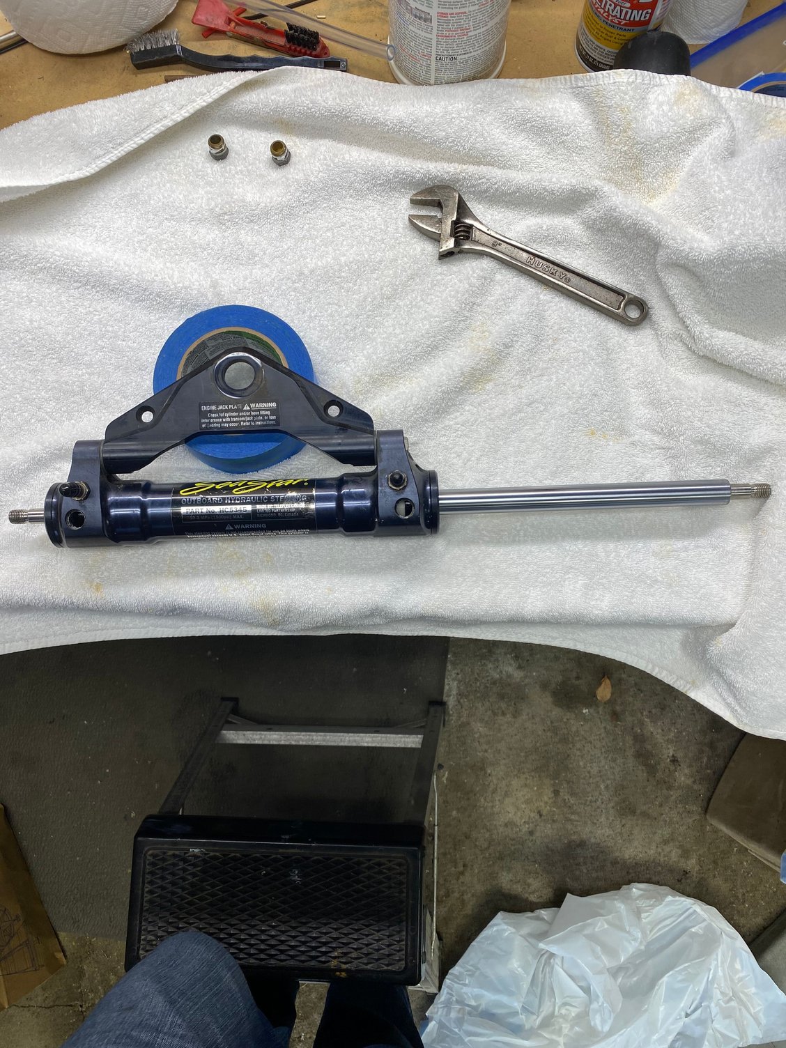 Two SeaStar HC5345 Steering Cylinders One HH5271 1.7 Helm All Clean But