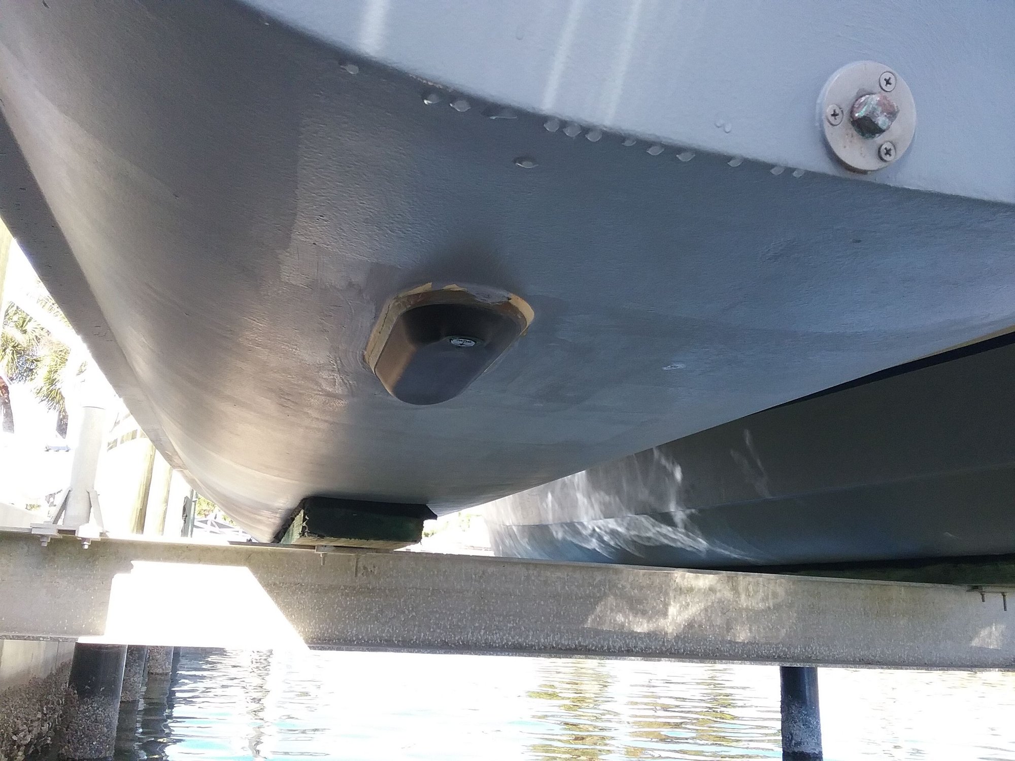 How close can you have thru hull transducers..Can you fill a bigger
