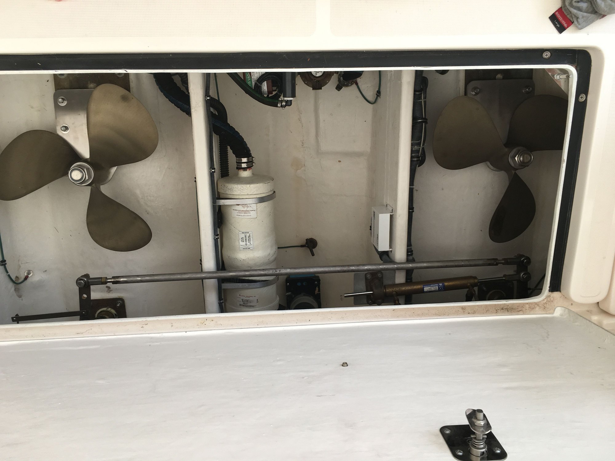 Tiara 3800 open spare props holder The Hull Truth Boating and