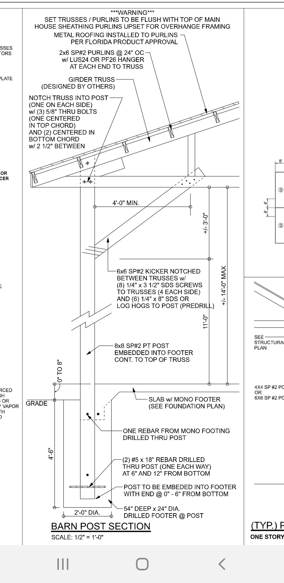 Pole Barn Header Size Chart