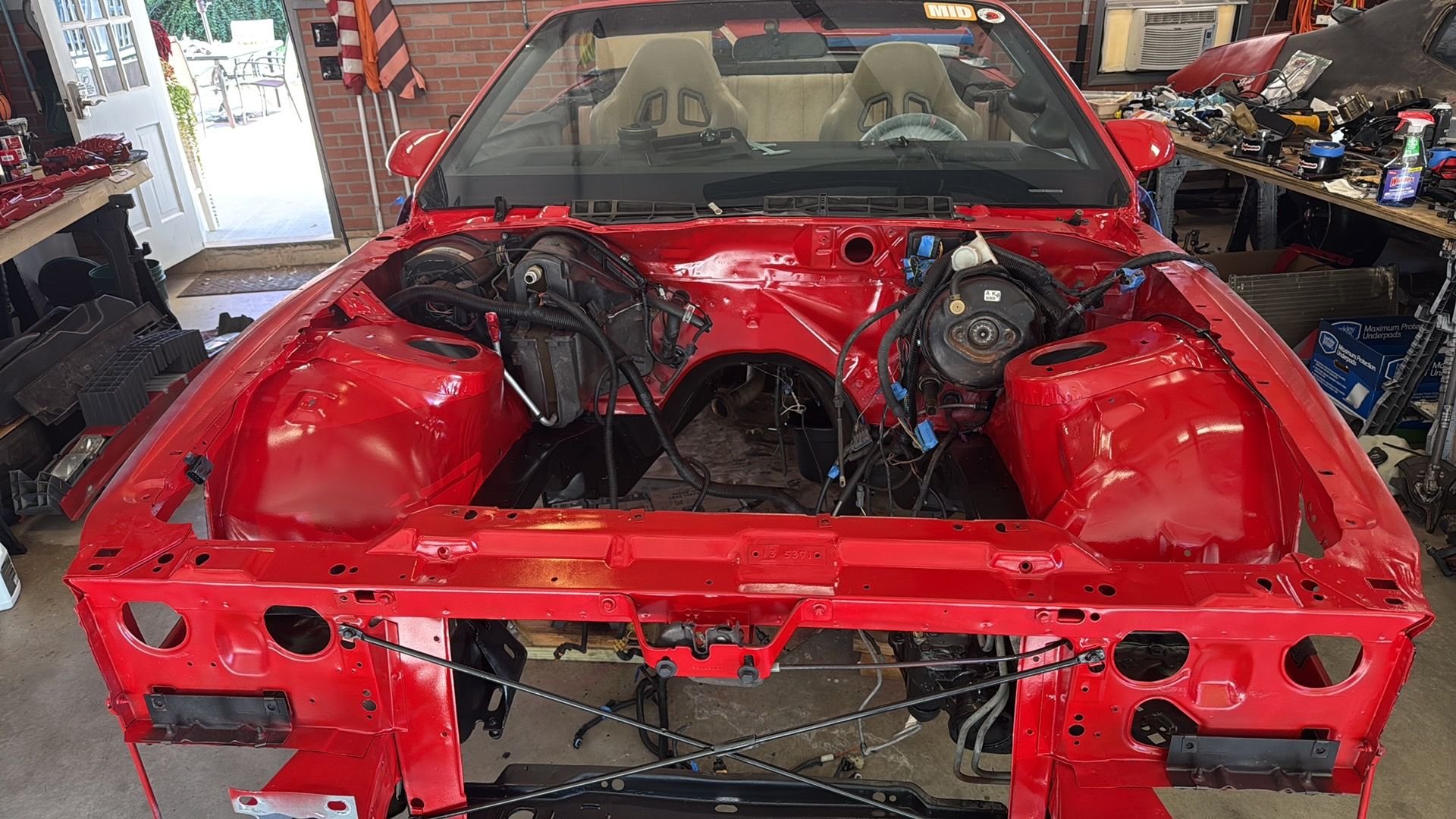 Refinished engine bay 