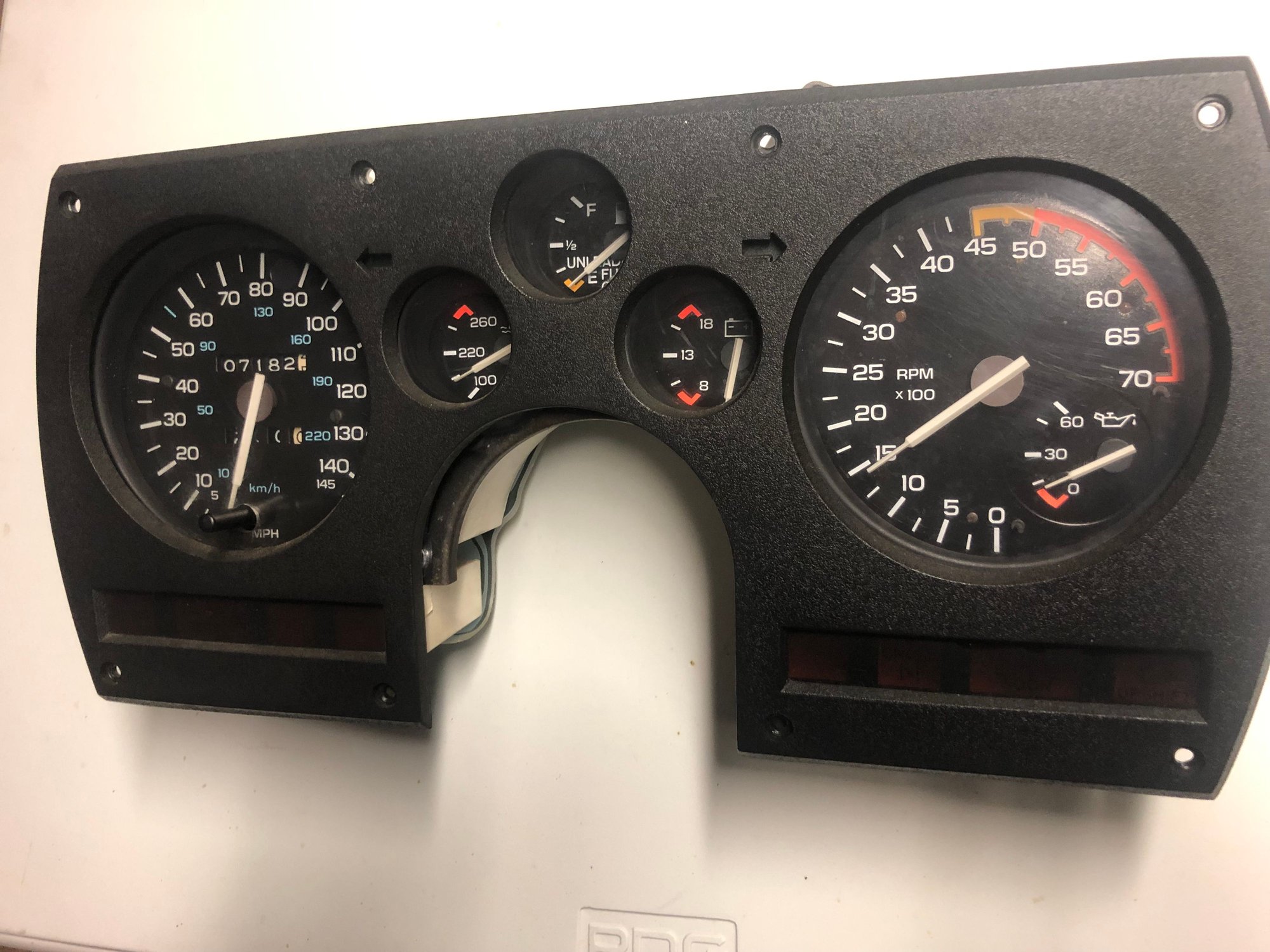 Indiana Camaro 145mph speedometer cluster. (Cable driven)SOLD PLEASE