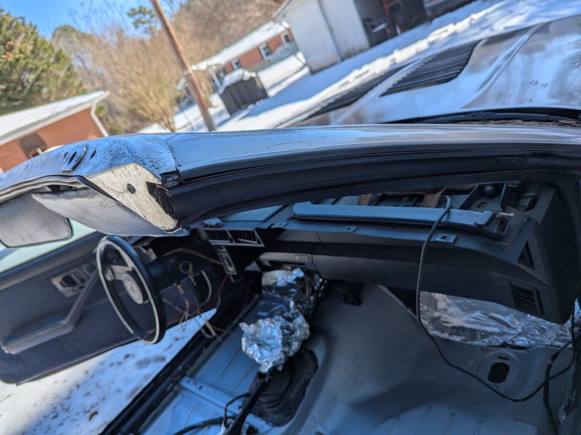 Side of windshield passenger side