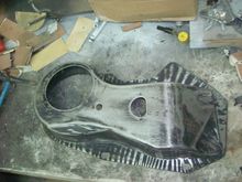 Front side sanded.