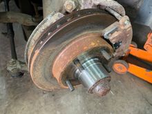 Front rotors look like they were new shortly before being parked as well, rears look good too but rusty. Pads are like new
