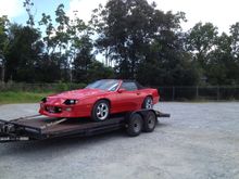 Picking Iroc up from paint shop.