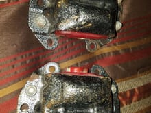 Motor mounts from a 1998 to 2001 ls1 camaro. They have new energy suspension mounts, have been sitting on my shwlf for about 6 months. The powdercoat is chipping and has surface rust. Asking $100 shipped, open to offers.