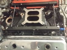 Intake and vslve cover mocked up on the little 350 hp 305 that was in my 99 Tahoe prior to the 8.1 swap.