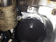 Also have oil leaking.. this adapter thing , should it be facing up?? This how it came on the fbody oil pan