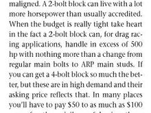 A quote from one of David Vizard's Books.