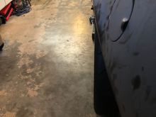 View of drive side from rear of car