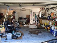 Here is the aftermath . . .even though I'm not finished yet.  Haven't even been able to get to the right side of the garage to pick up since I couldn't move the car.  Looking forward to having an actual 2 car garage again.