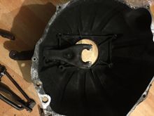 bell housing up close - fork is in there