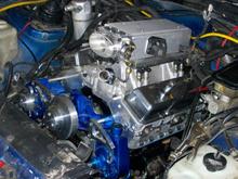 side shot of the engine