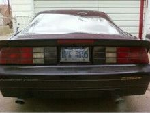 these are the lights back on the car looks good (transparent candy apple red testors paint)