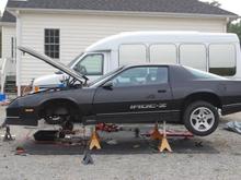 K-member, all steering, exhaust, and trans removed removed