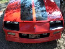 92 Camaro RS Body Front Black Painted Headlight Pockets