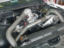 Home made brackets n tubes in place