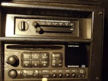 The stock cassette player w/EQ failed and after a belt replacement did not solve the problem, the radio was upgraded to 2001 Delco CD player