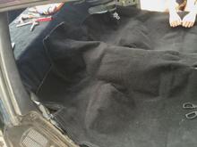 not taping down the back, need to get seats done and hoping spring/summer heat in south Texas relaxes it a bit to take form.