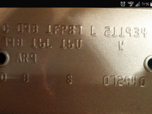 Here's the radiator support tag. Not sure what all info is on here..