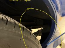 Can see through the wheel well.