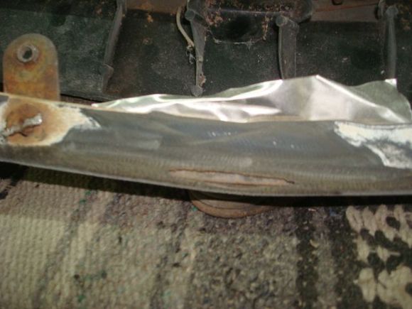 This area had been rubbed through so I put metal tape behind it before building it back up.