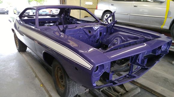 The Mopar geting the Graveyard Cars type restoration. Note the color is the new version not the classic color.