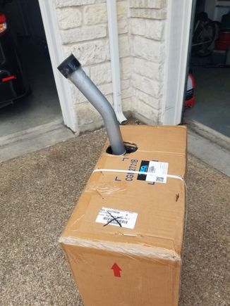 How it shipped.  Comes from Taiwan, I was expecting the filler neck to be better protected.  However, there was zero damage upon unboxing.