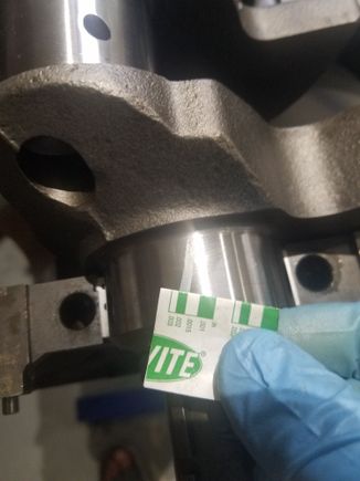 Front four bearings had 0.002" clearances, right at minimum side of specification