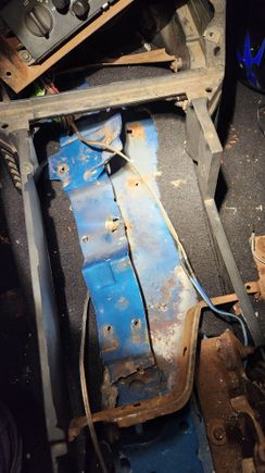 Need to drill out the spot welds for the auto shifter mount.