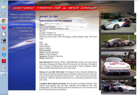 1985 FIREBIRD race car with AERO package