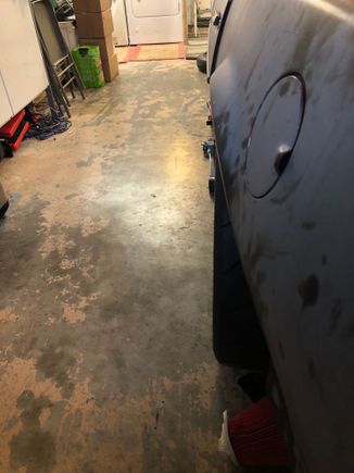 View of drive side from rear of car