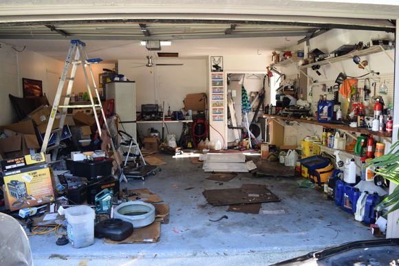 Here is the aftermath . . .even though I'm not finished yet.  Haven't even been able to get to the right side of the garage to pick up since I couldn't move the car.  Looking forward to having an actual 2 car garage again.