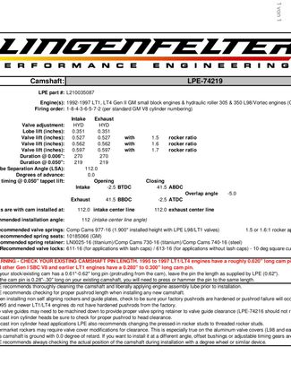 If you could take a look at this cam Card:
This cam has no advance ground in, right?
So to have an ivc of 38 I will need to advance it at the crank 2 or 4 degprees to get it in the range…?