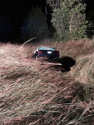 The grass was wet from a hard rain the day before. I am sure it added to how far it traveled.