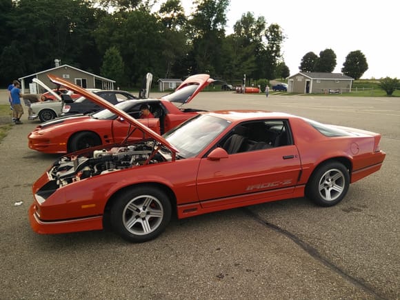 July 2015 at GingerMan Raceway both my IROC and Son's Trans Am