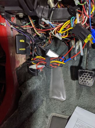 Holy mess of wires from the 90s alarm installer.