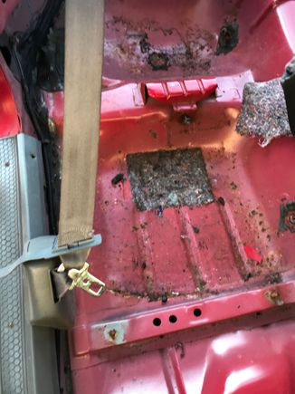 behind passenger seat