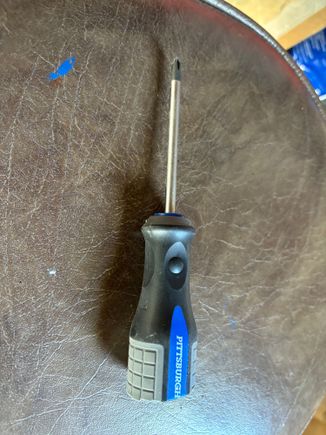 Modified $1.75 screw driver to remove cap for kit.